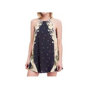 Free People Intimately Sz M DARJEELING Print Shift Trapeze Tent Dress